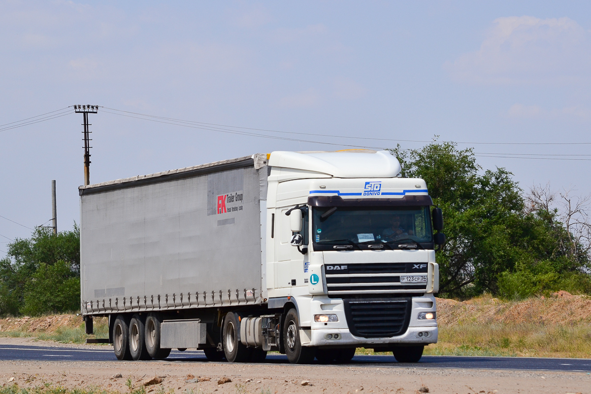 Волгоградская область, № Р 123 СР 34 — DAF XF105 FT