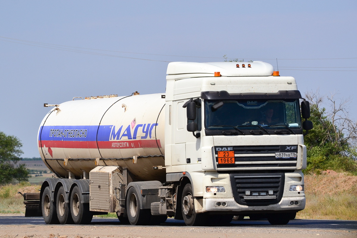 Татарстан, № О 839 АВ 116 — DAF XF105 FT