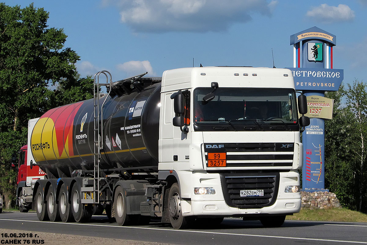 Москва, № К 282 ЕМ 799 — DAF XF105 FT