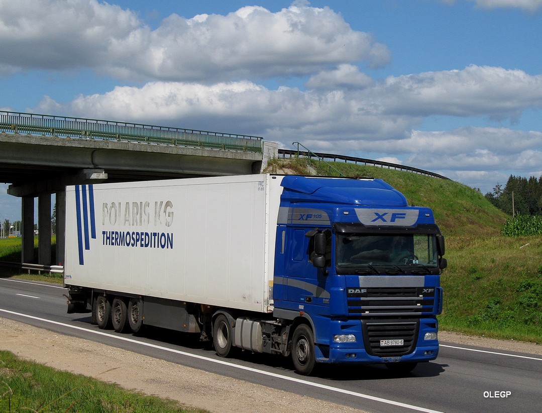 Могилёвская область, № АВ 9780-6 — DAF XF105 FT