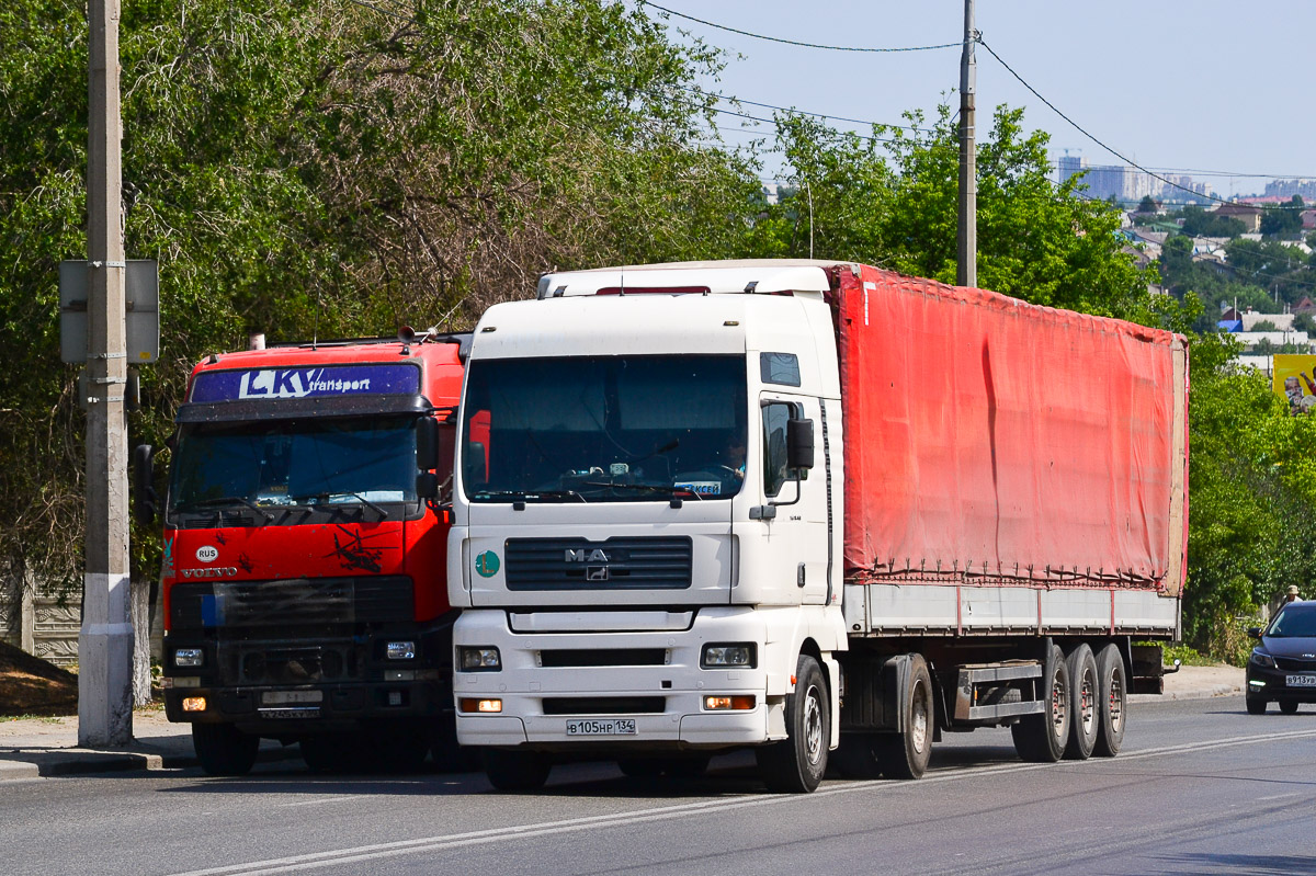 Волгоградская область, № В 105 НР 134 — MAN TGA 18.410