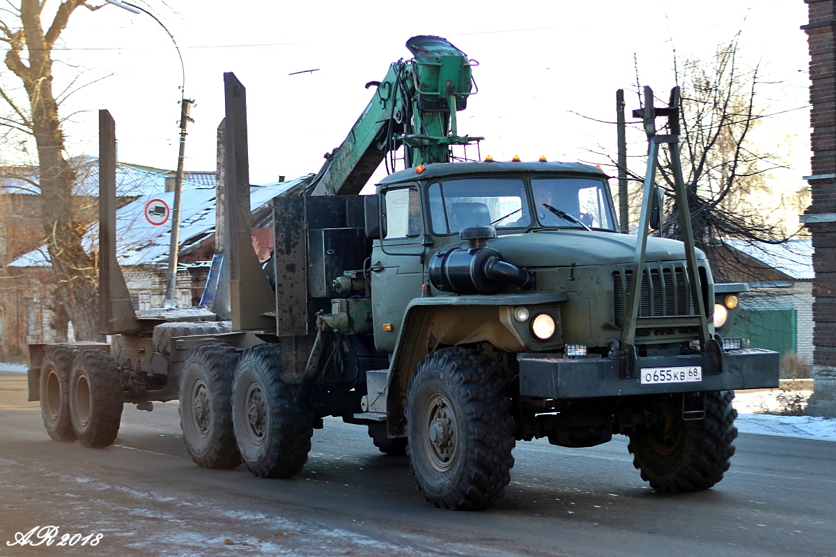 Тамбовская область, № О 655 КВ 68 — Урал-4320 (общая модель)