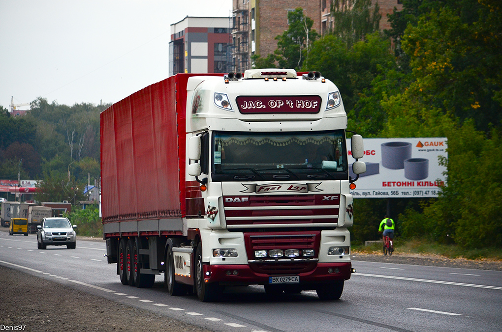 Хмельницкая область, № ВХ 0279 СА — DAF XF105 FT