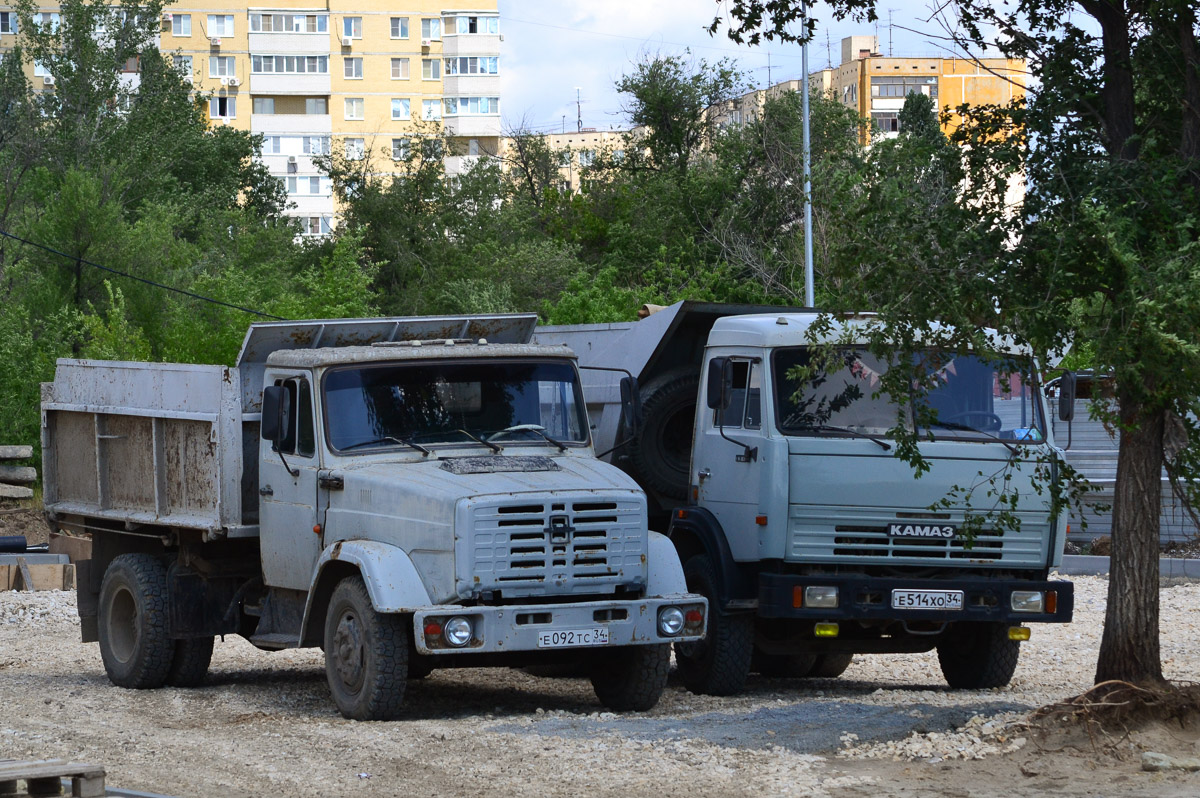 Волгоградская область, № Е 092 ТС 34 — ЗИЛ-494560; Волгоградская область, № Е 514 ХО 34 — КамАЗ-55111-02 [55111C]