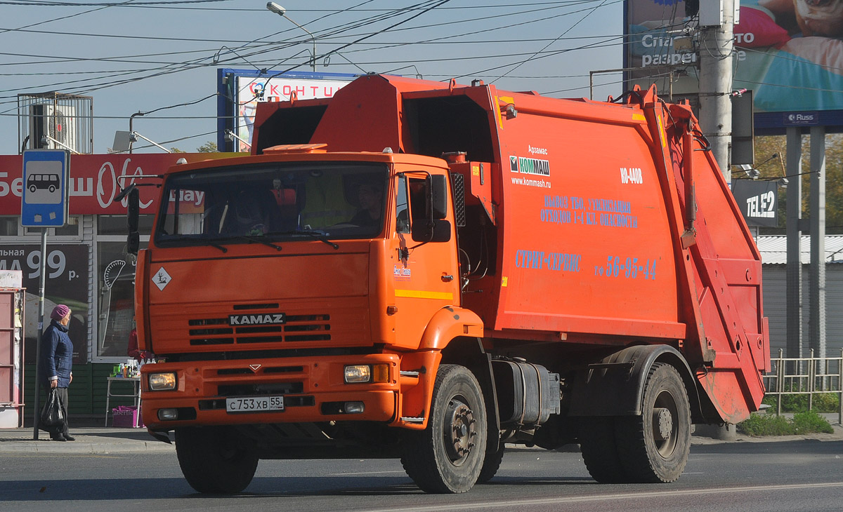 Омская область, № С 753 ХВ 55 — КамАЗ-53605-62