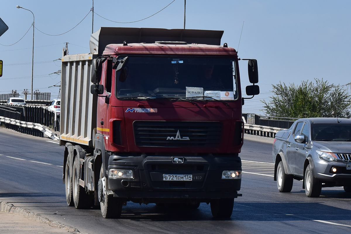 Волгоградская область, № В 721 ЕМ 134 — МАЗ-6501B9