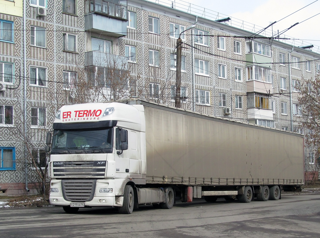 Свердловская область, № Е 219 НВ 96 — DAF XF105 FT