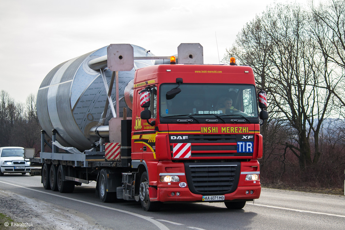 Киев, № АА 6071 МО — DAF XF105 FT