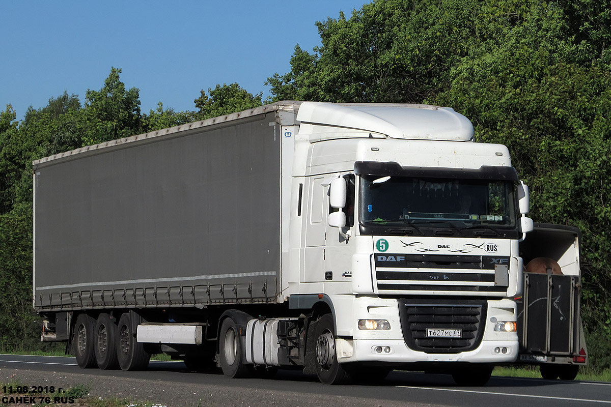 Смоленская область, № Т 627 МС 67 — DAF XF105 FT