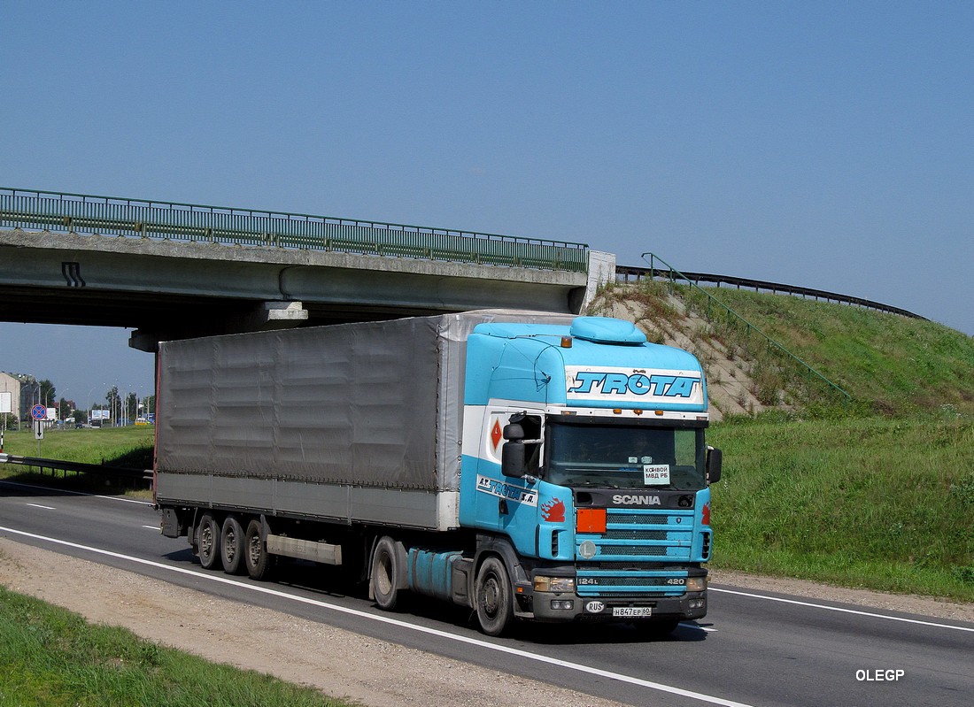 Псковская область, № Н 847 ЕР 60 — Scania ('1996) R124L