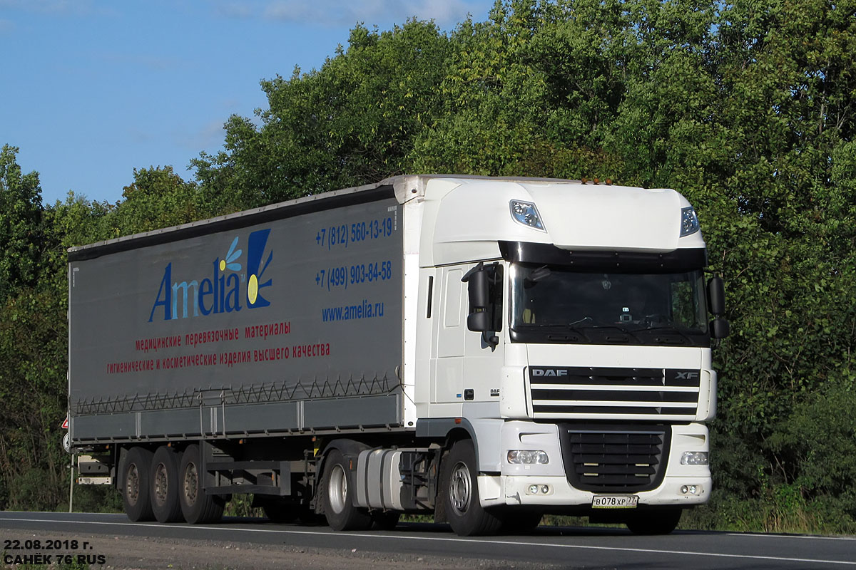 Москва, № В 078 ХР 77 — DAF XF105 FT