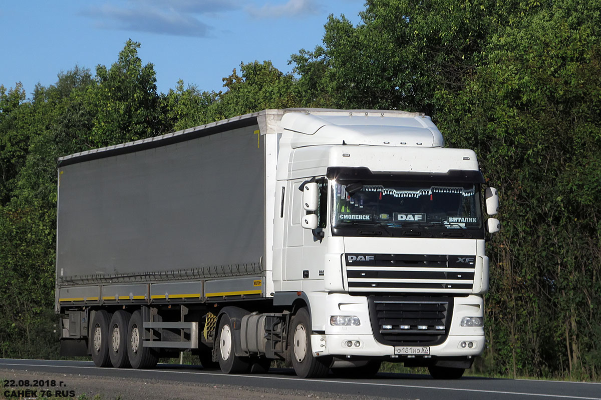 Смоленская область, № О 181 НО 67 — DAF XF105 FT