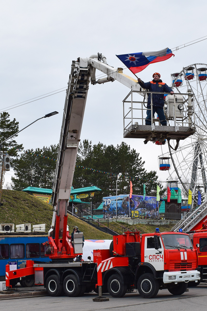 Алтайский край, № Н 499 РО 22 — КамАЗ-6540-62; Алтайский край — День пожарной охраны 2019