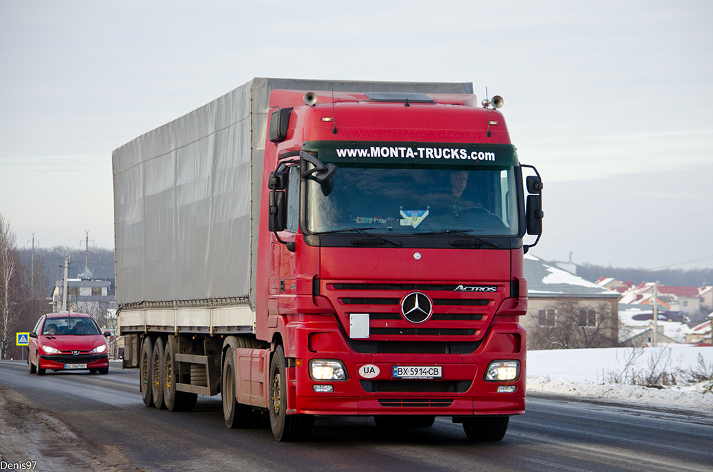 Хмельницкая область, № ВХ 5914 СВ — Mercedes-Benz Actros ('2003) 1844