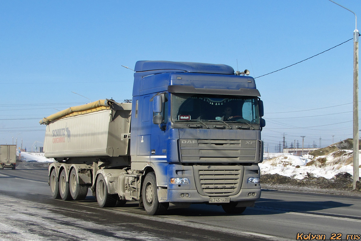 Алтайский край, № Е 745 ТМ 22 — DAF XF105 FT