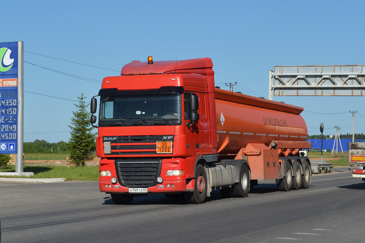 Рязанская область, № А 149 ТА 62 — DAF XF105 FT