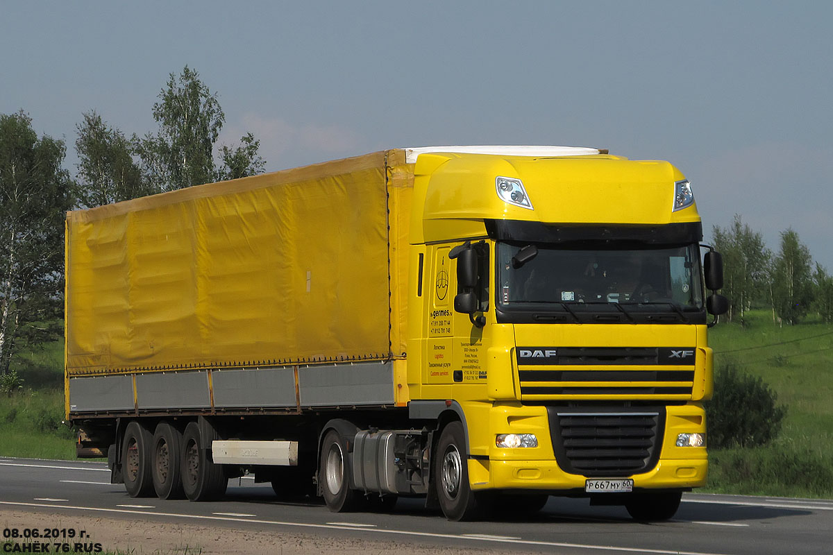 Псковская область, № Р 667 МУ 60 — DAF XF105 FT