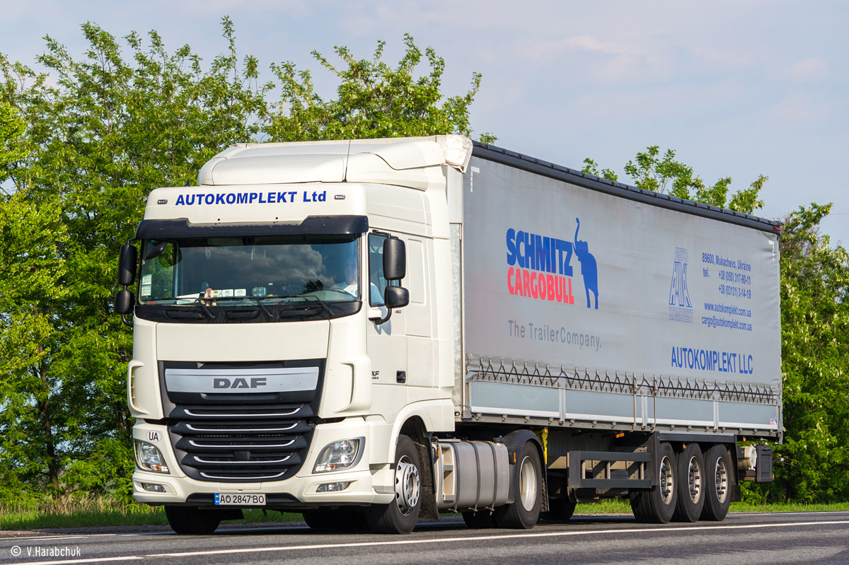 Закарпатская область, № АО 2847 ВО — DAF XF Euro6 FT