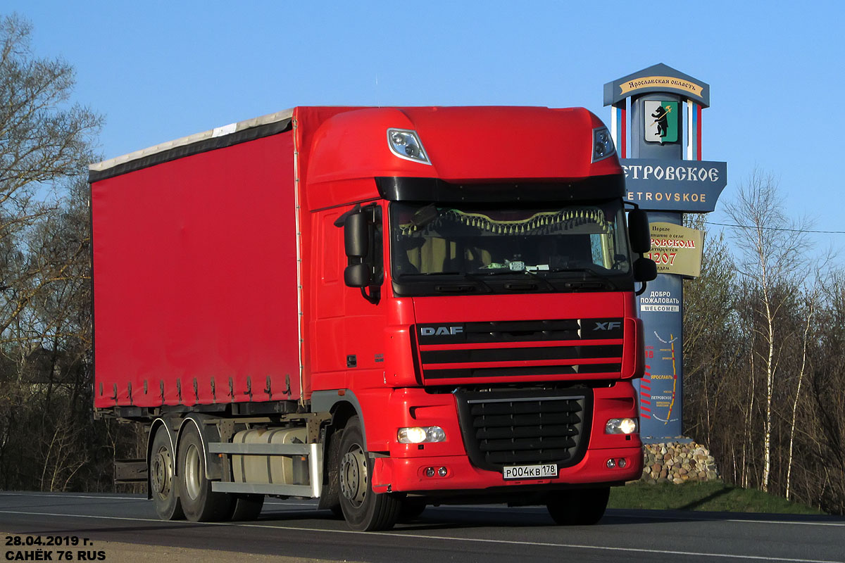 Санкт-Петербург, № Р 004 КВ 178 — DAF XF105 FAR