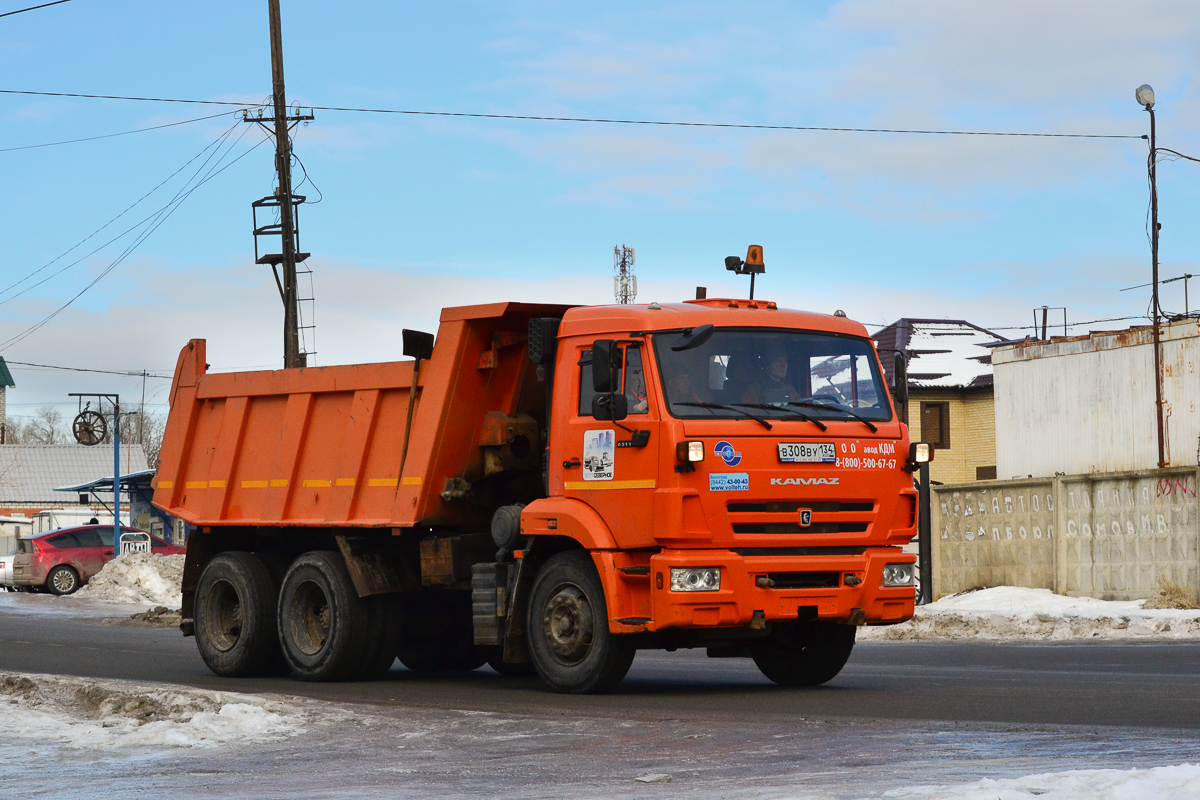 Волгоградская область, № В 308 ВУ 134 — КамАЗ-65115-L4