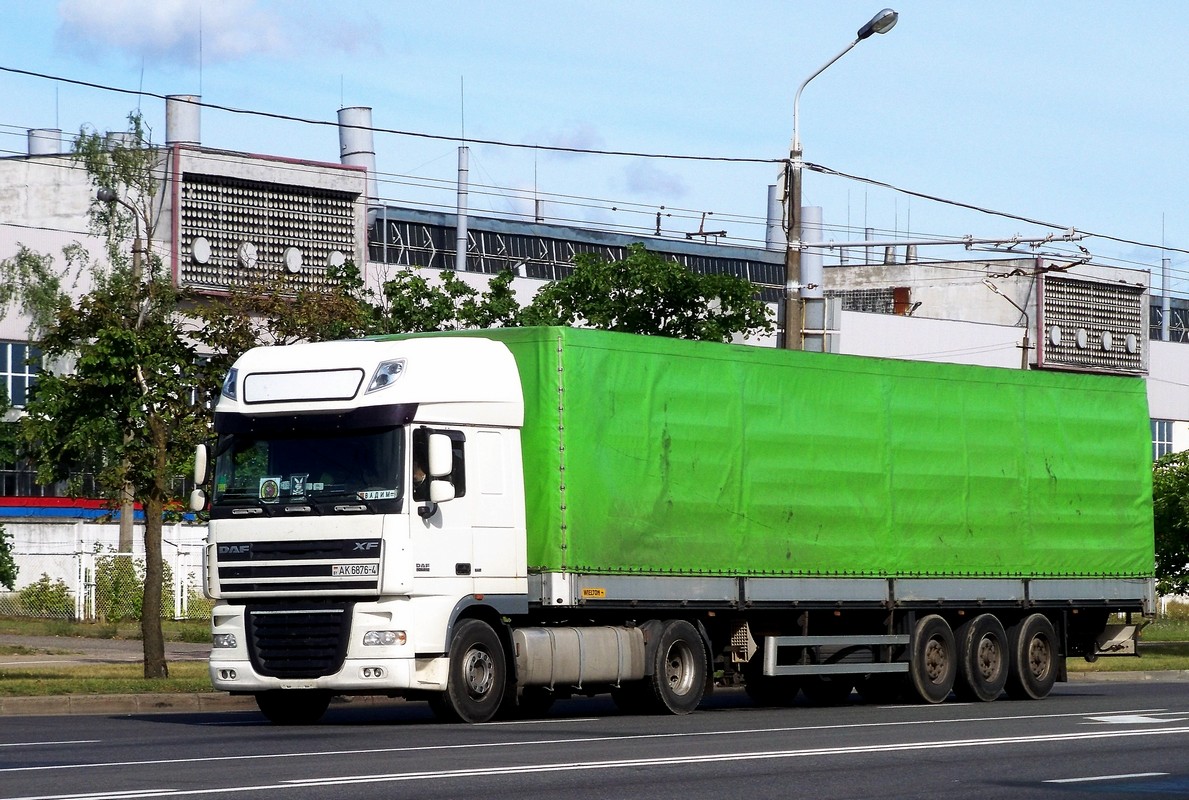 Гродненская область, № АК 6876-4 — DAF XF105 FT