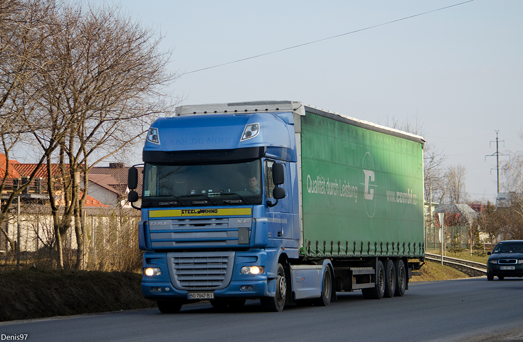 Тернопольская область, № ВО 7047 ВІ — DAF XF105 FT