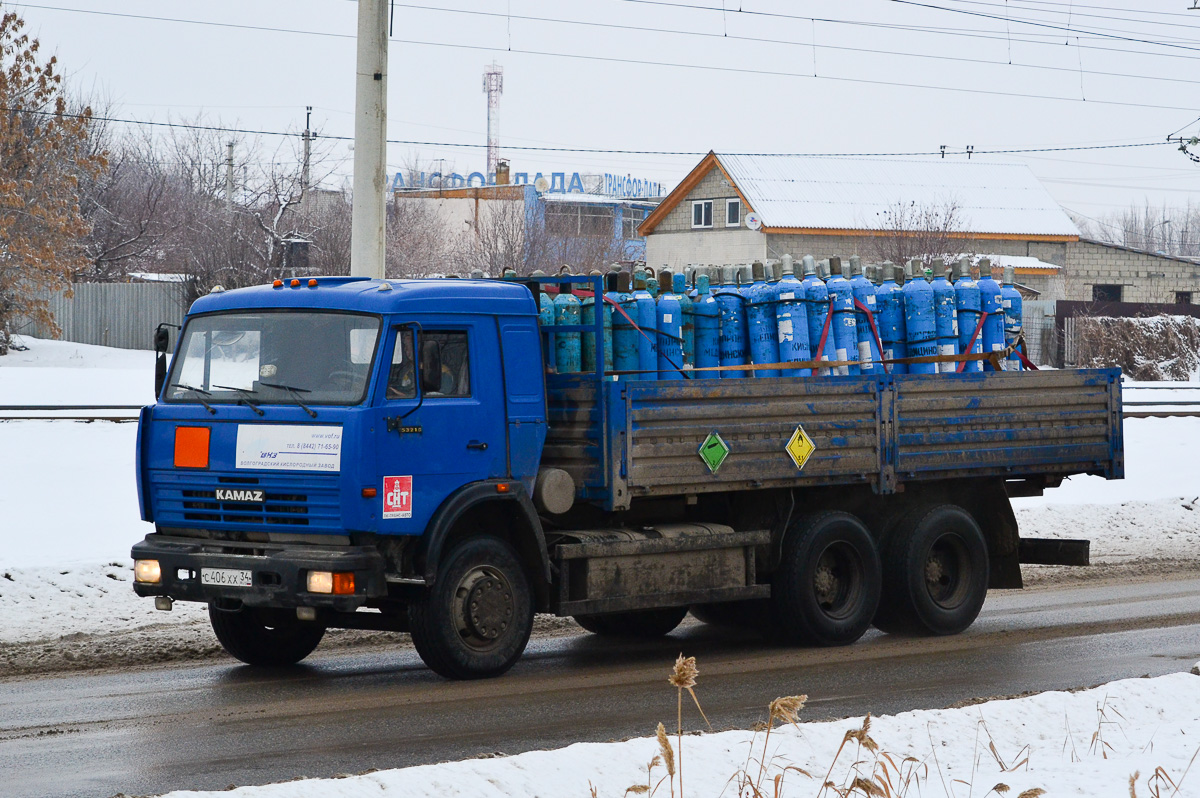 Волгоградская область, № С 406 ХХ 34 — КамАЗ-53215-15 [53215R]