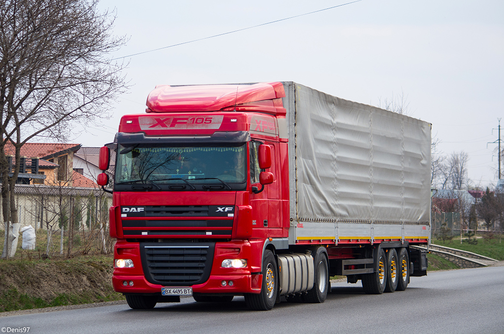 Хмельницкая область, № ВХ 4495 ВТ — DAF XF105 FT