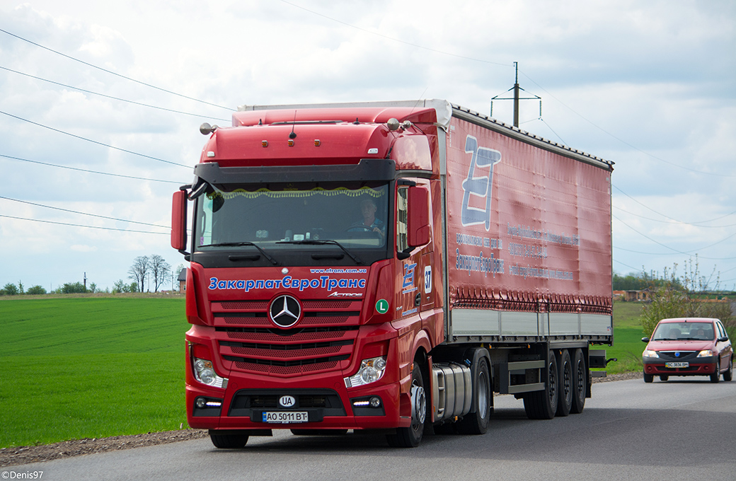 Закарпатская область, № 37 — Mercedes-Benz Actros ('2011) 1845