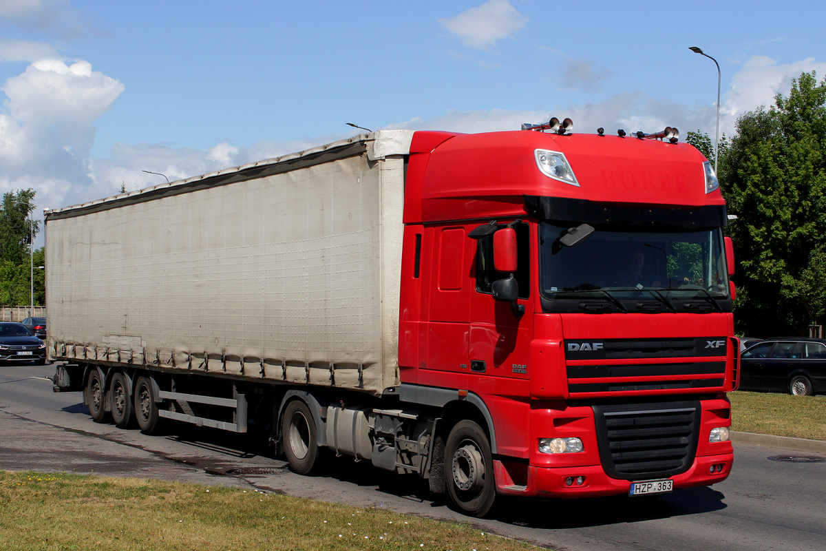 Литва, № HZP 363 — DAF XF105 FT