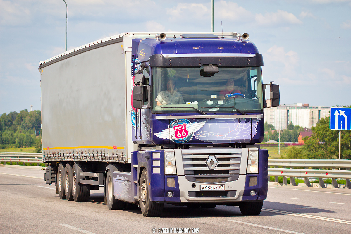 Смоленская область, № А 485 КУ 67 — Renault Magnum ('2008); Renault Magnum ('2008) "Route 66" (Московская область)