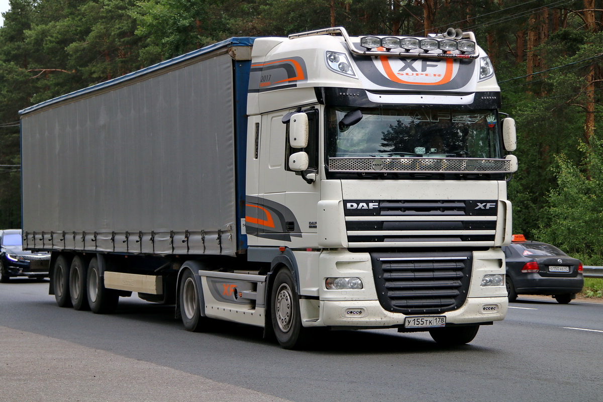 Санкт-Петербург, № У 155 ТК 178 — DAF XF105 FT