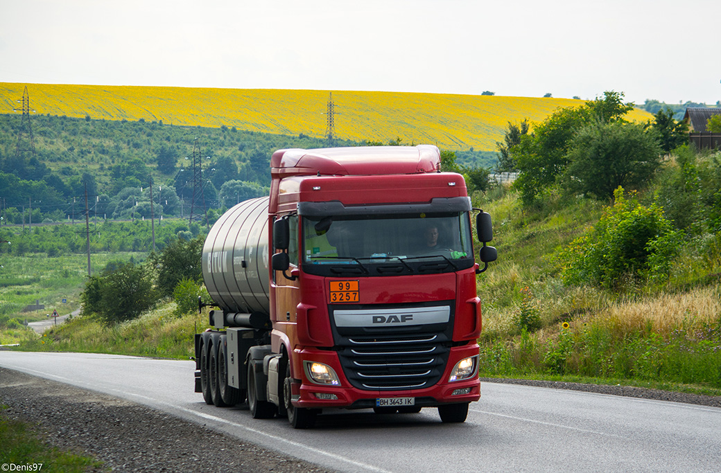 Одесская область, № ВН 3643 ІК — DAF XF Euro6 FT