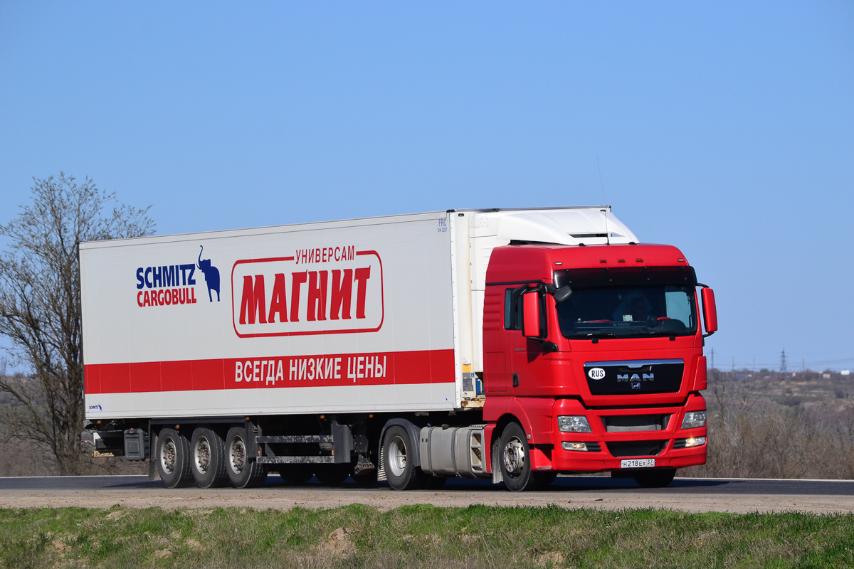 Волгоградская область, № Н 218 ЕХ 37 — MAN TGX ('2007) 18.360