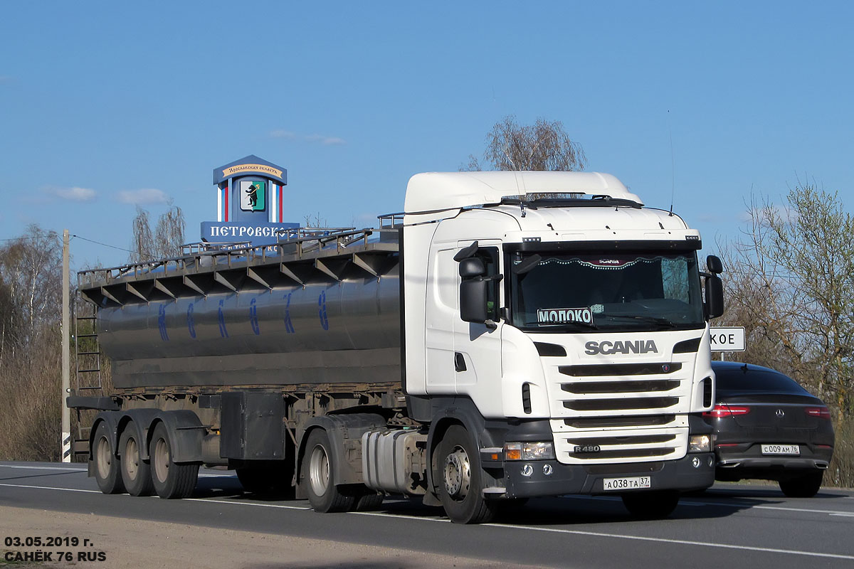 Ивановская область, № А 038 ТА 37 — Scania ('2009) R480