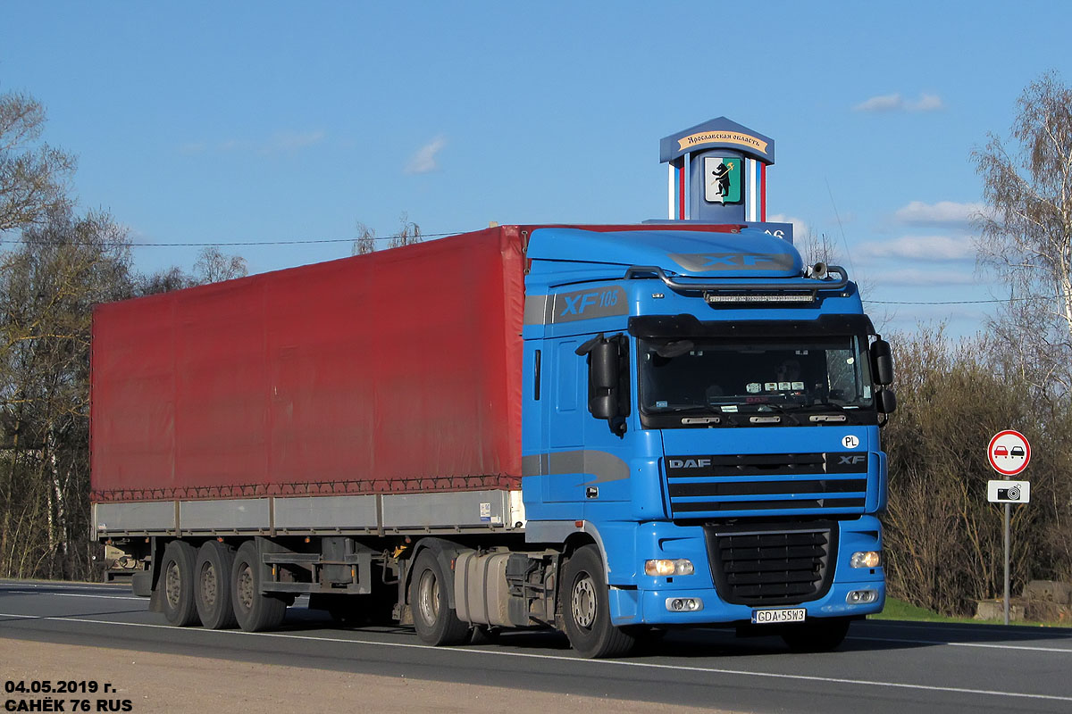 Польша, № GDA 55W3 — DAF XF105 FT