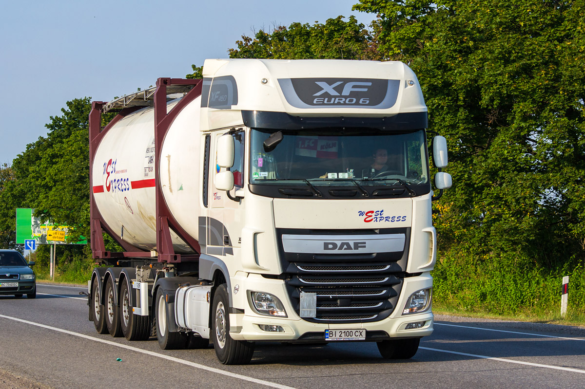 Полтавская область, № ВІ 2100 СХ — DAF XF Euro6 FT