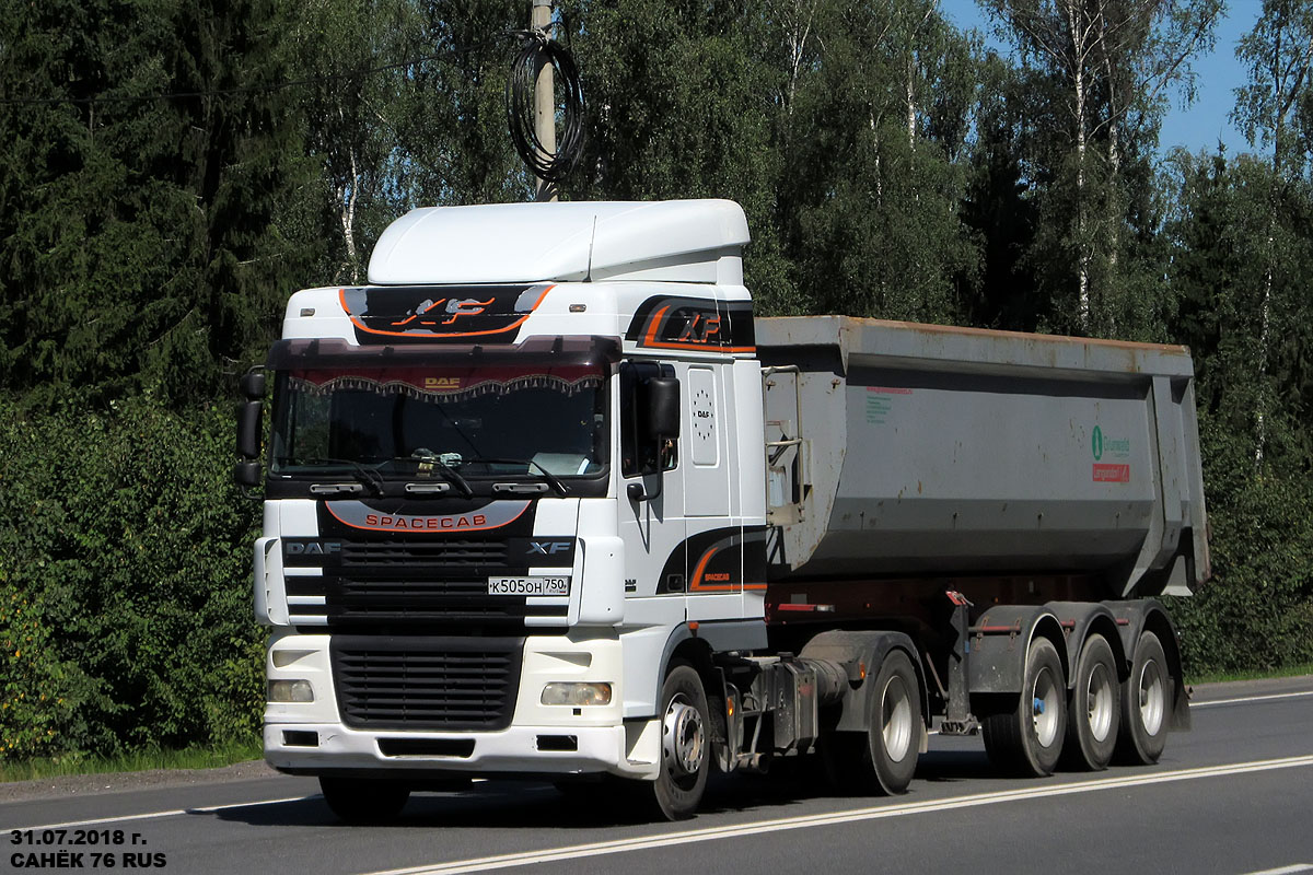 Московская область, № К 505 ОН 750 — DAF XF95 FT