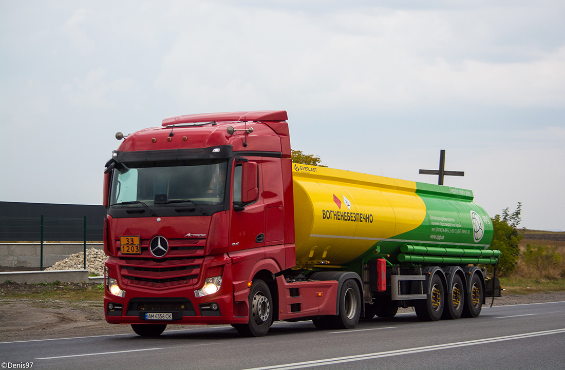 Житомирская область, № АМ 4356 СК — Mercedes-Benz Actros ('2011) 1845