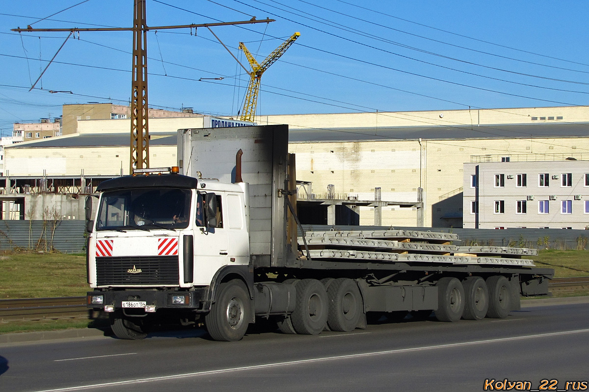 Новосибирская область, № Е 186 ОТ 154 — МАЗ-6422 (общая модель)