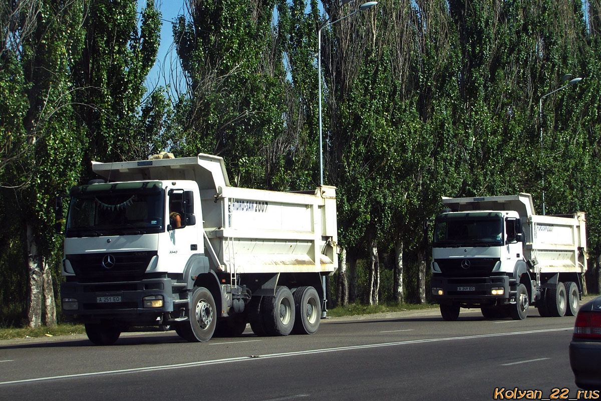 Алматы, № A 251 EO — Mercedes-Benz Axor (общ.м); Алматы, № A 249 EO — Mercedes-Benz Axor (общ.м)