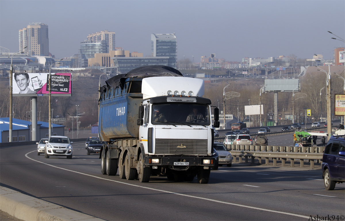 Красноярский край, № В 291 МУ 124 — МАЗ-6422A8