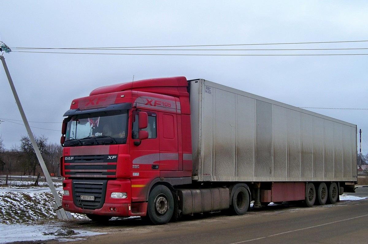 Могилёвская область, № АВ 8706-6 — DAF XF105 FT