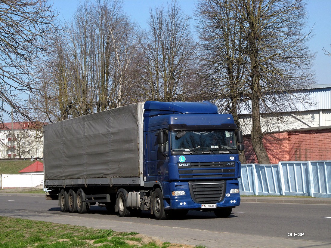 Брестская область, № АВ 9826-1 — DAF XF105 FT