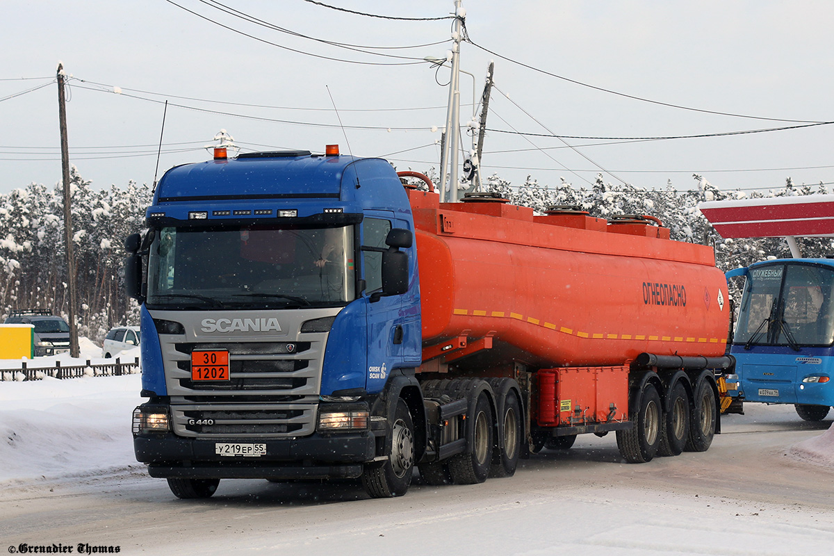 Омская область, № У 219 ЕР 55 — Scania ('2013) G440