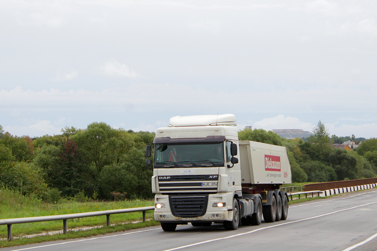 Литва, № KJE 274 — DAF XF105 FT