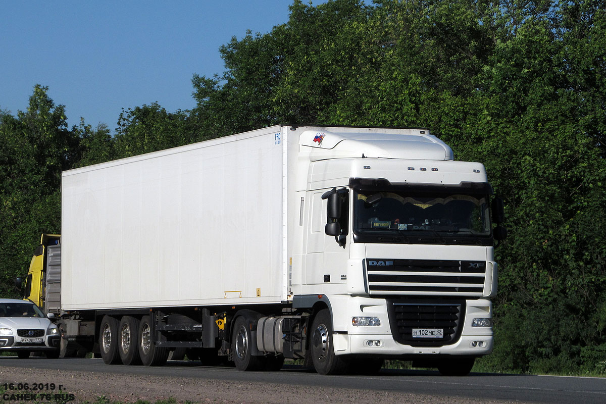 Брянская область, № Н 102 МЕ 32 — DAF XF105 FT