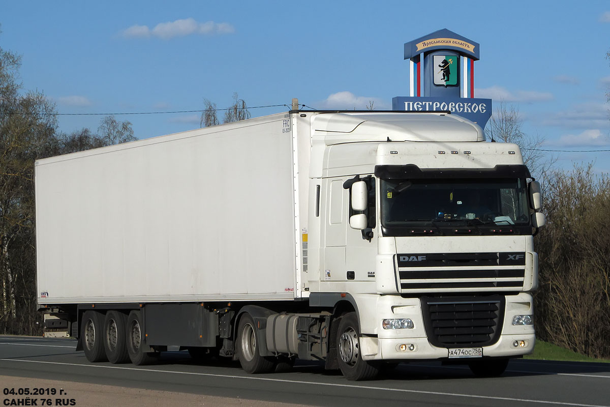 Московская область, № А 474 ОС 750 — DAF XF105 FT