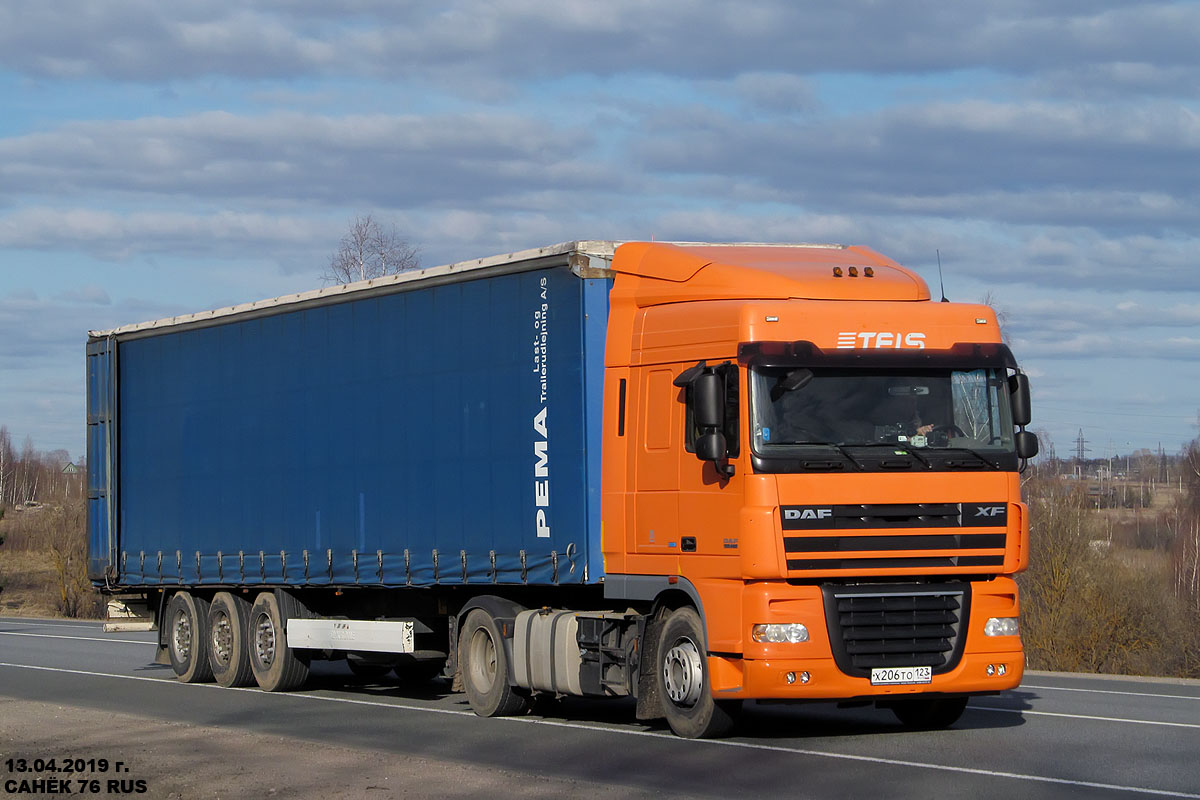 Краснодарский край, № Х 206 ТО 123 — DAF XF105 FT