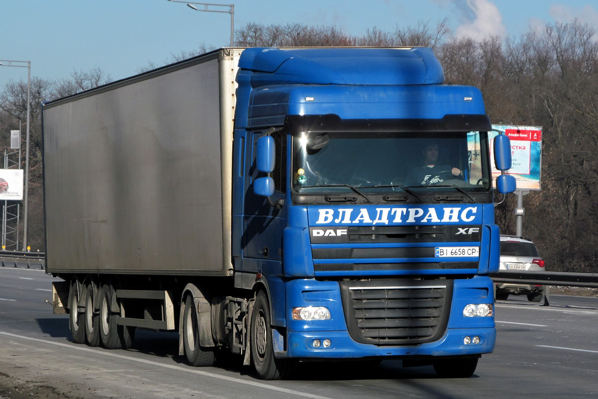 Полтавская область, № ВІ 6658 СР — DAF XF105 FT